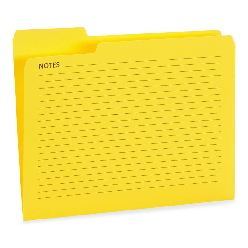 Blue Summit Supplies 25 Notes File Folders, Letter Size, Assorted Colors, File Folders with Lines, 1/3 Cut Tab Top, Great for Organizing and Easy File Storage, 25 Pack - Image 2
